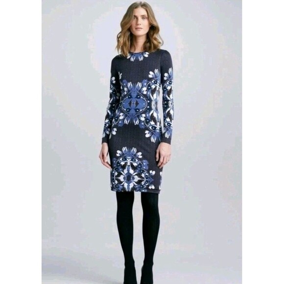 Tory Burch Flavia Silk Floral Dress Size M - Picture 1 of 10